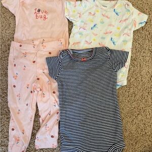 Carter's Pink and Navy Kids Pajama Set